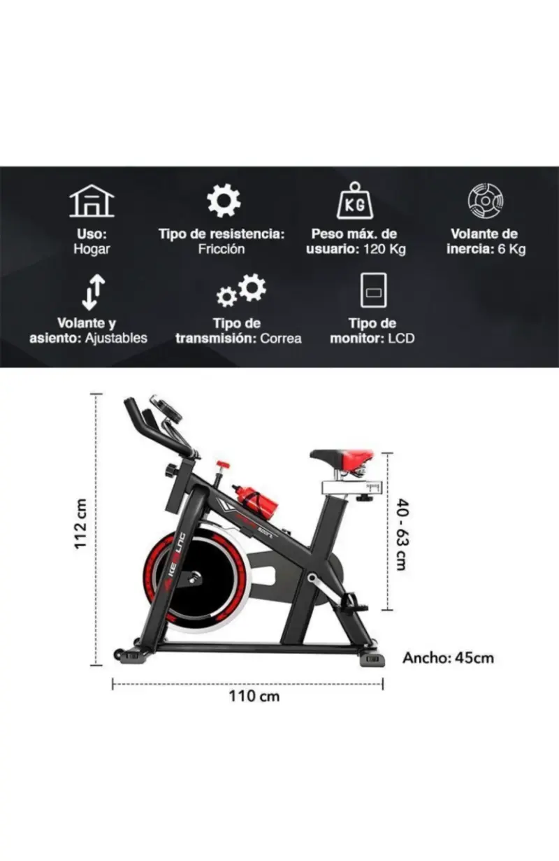 Bicicleta De Spinning Kemilng Home Fitness - 2