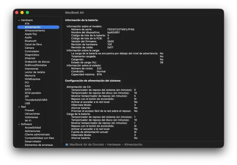 Macbook Air M2 - 15" poco uso - 6