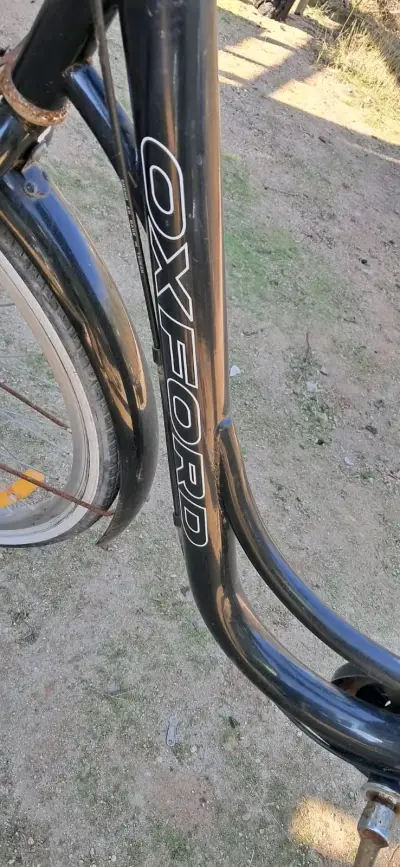 Bicicleta urbana negra con canasto - miniatura 4
