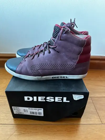 Zapatillas Diesel negras y rojas - miniatura 3