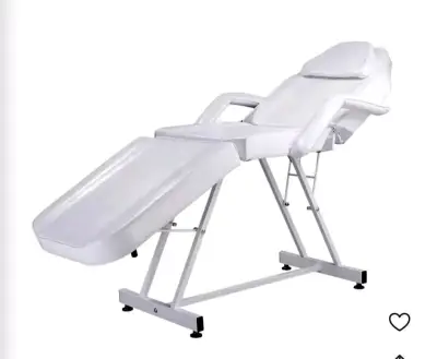 Camilla de masaje blanca reclinable - miniatura 1