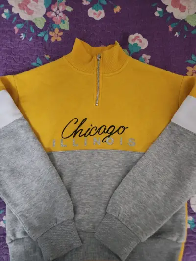 Poleron cluster teen chicago amarillo - miniatura 2