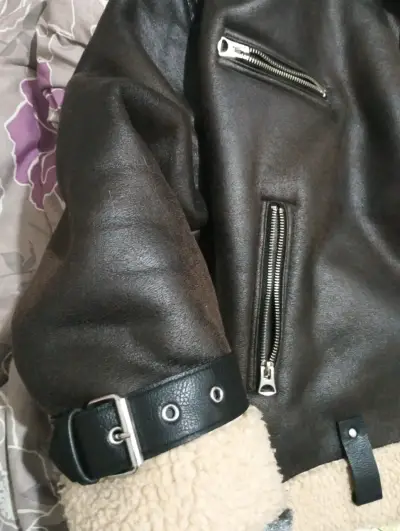 Chaqueta Zara marrón oscuro con forro - miniatura 3