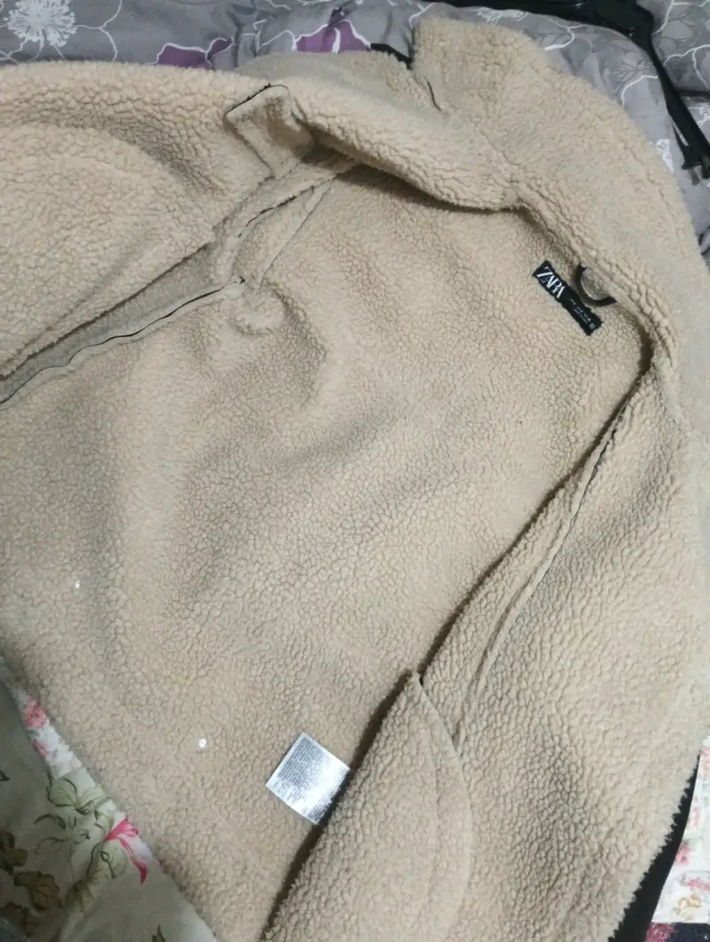 Chaqueta Zara marrón oscuro con forro - 4