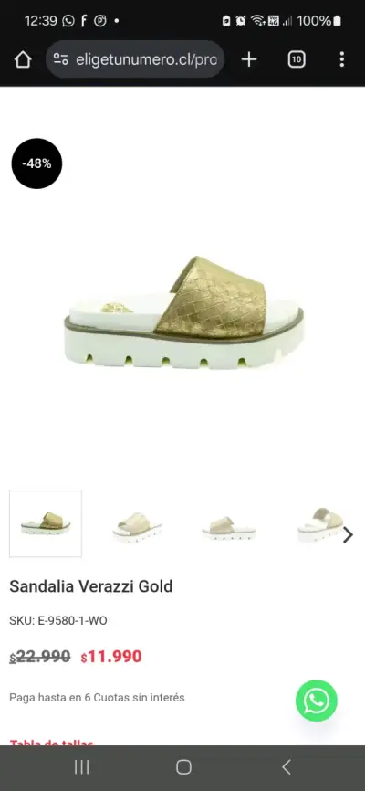 Sandalias doradas con plataforma - miniatura 2