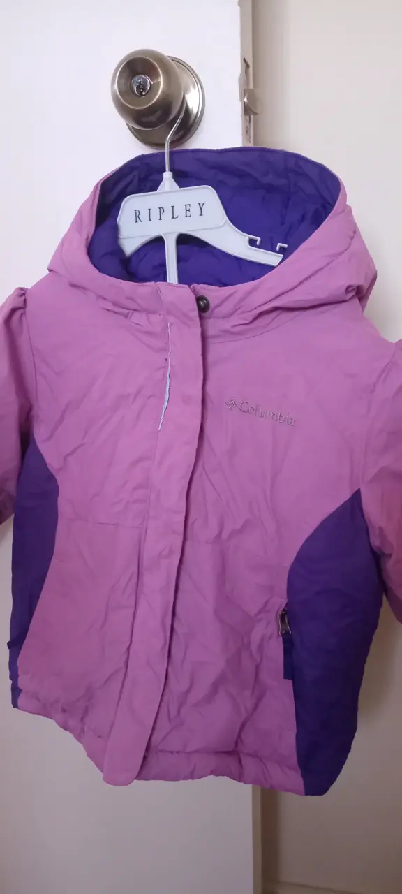 Parka Columbia morada para niña