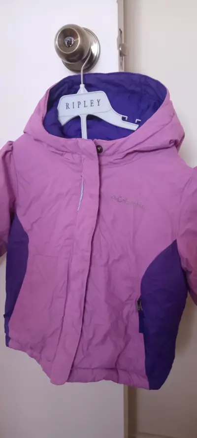 Parka Columbia morada para niña - miniatura 1