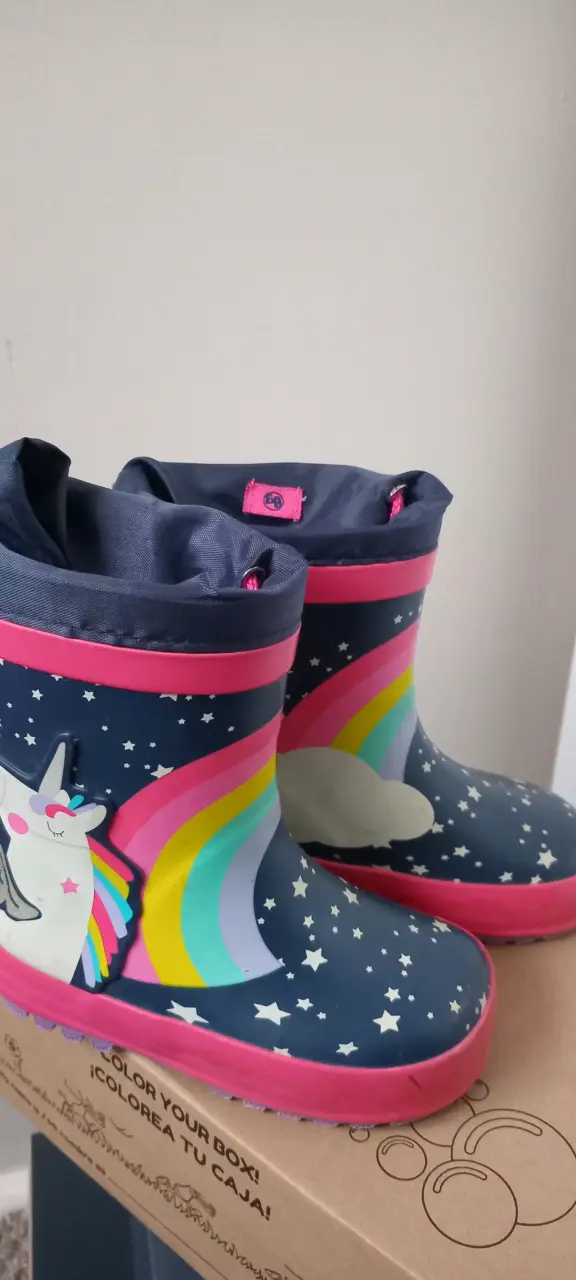 Botas de lluvia infantiles unicornios - 2