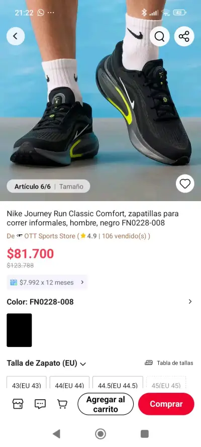 Zapatillas Nike Journey Run negras - miniatura 1