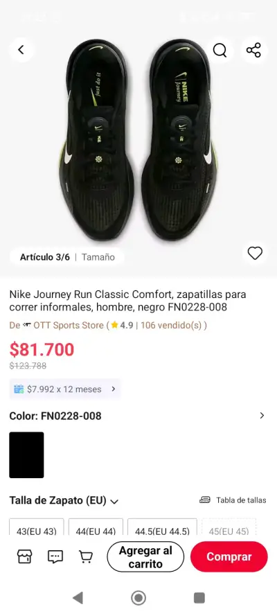 Zapatillas Nike Journey Run negras - miniatura 3