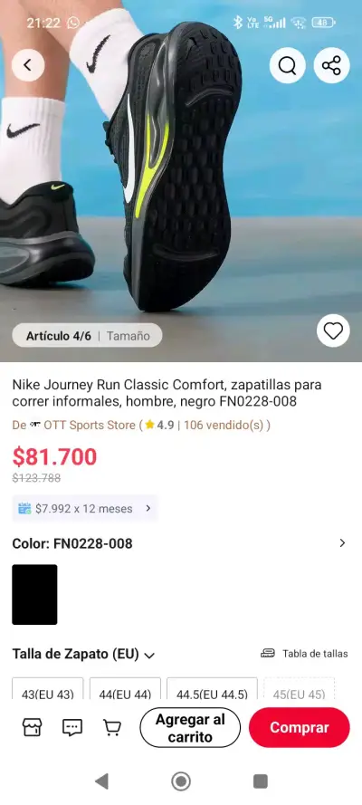 Zapatillas Nike Journey Run negras - miniatura 6