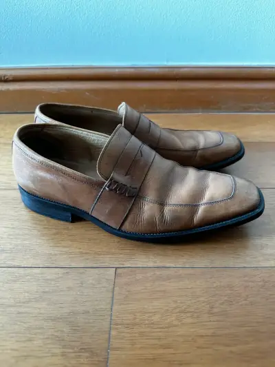 Zapatos Zara de cuero marrón - miniatura 4