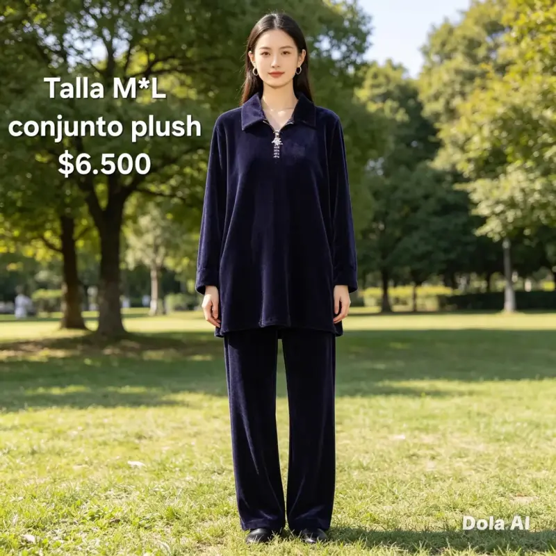 Conjunto plush azul oscuro