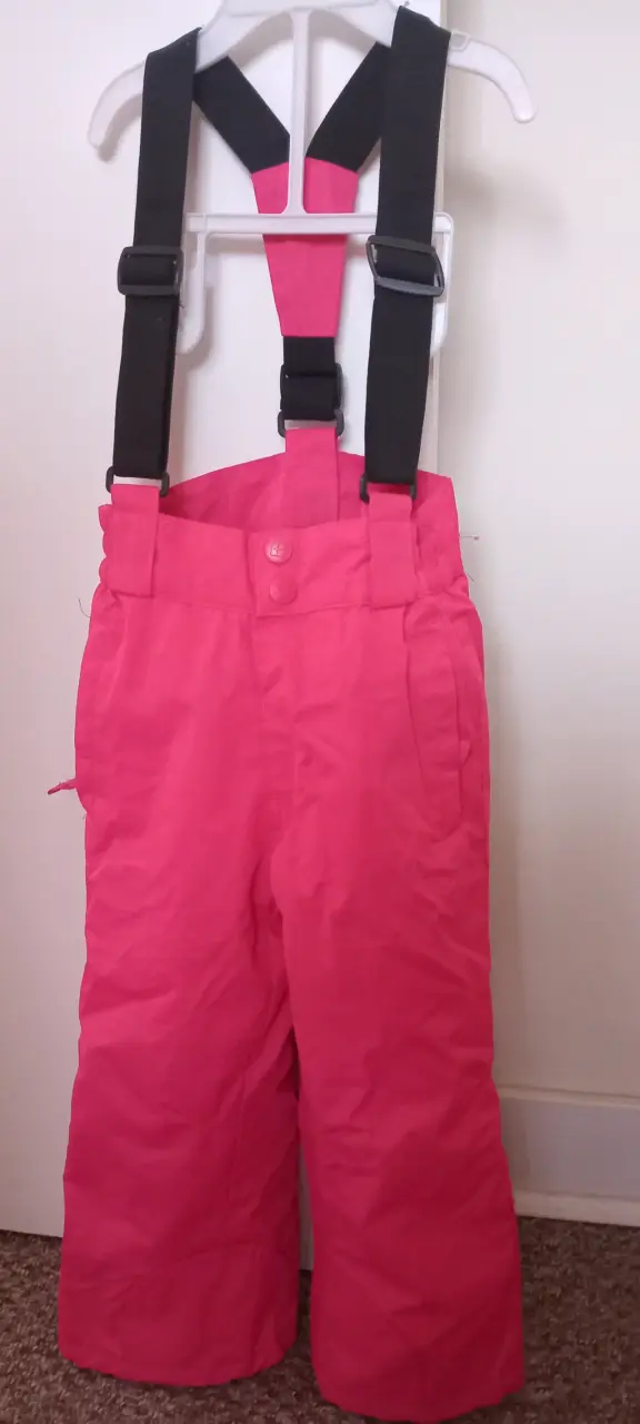 Pantalón de nieve rosado infantil