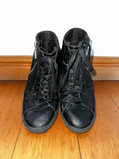 Zapatillas Diesel negras de cuero - miniatura 1