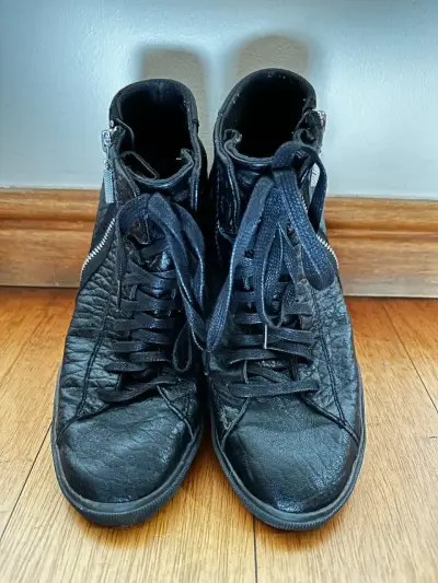 Zapatillas Diesel negras de cuero - miniatura 2