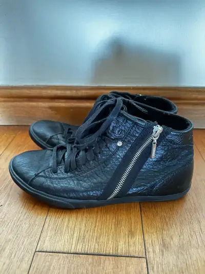 Zapatillas Diesel negras de cuero - miniatura 3