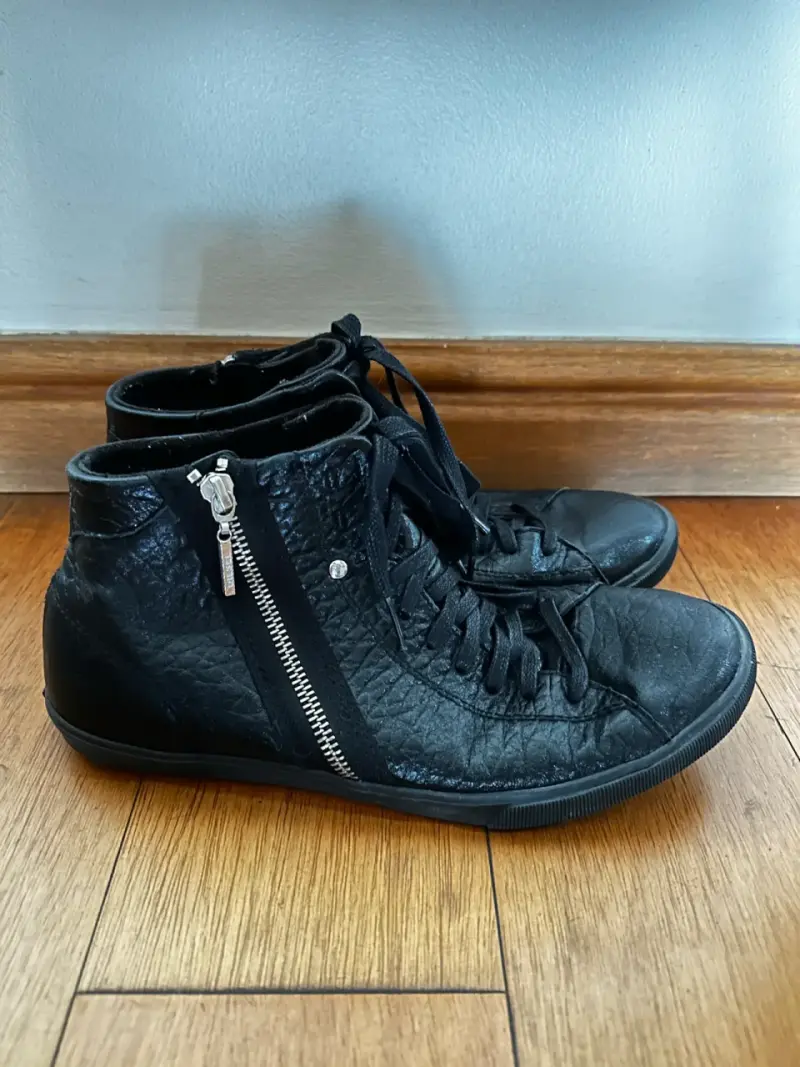 Zapatillas Diesel negras de cuero - 4