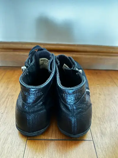 Zapatillas Diesel negras de cuero - miniatura 5