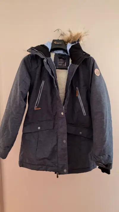 Parka azul con capucha - miniatura 1