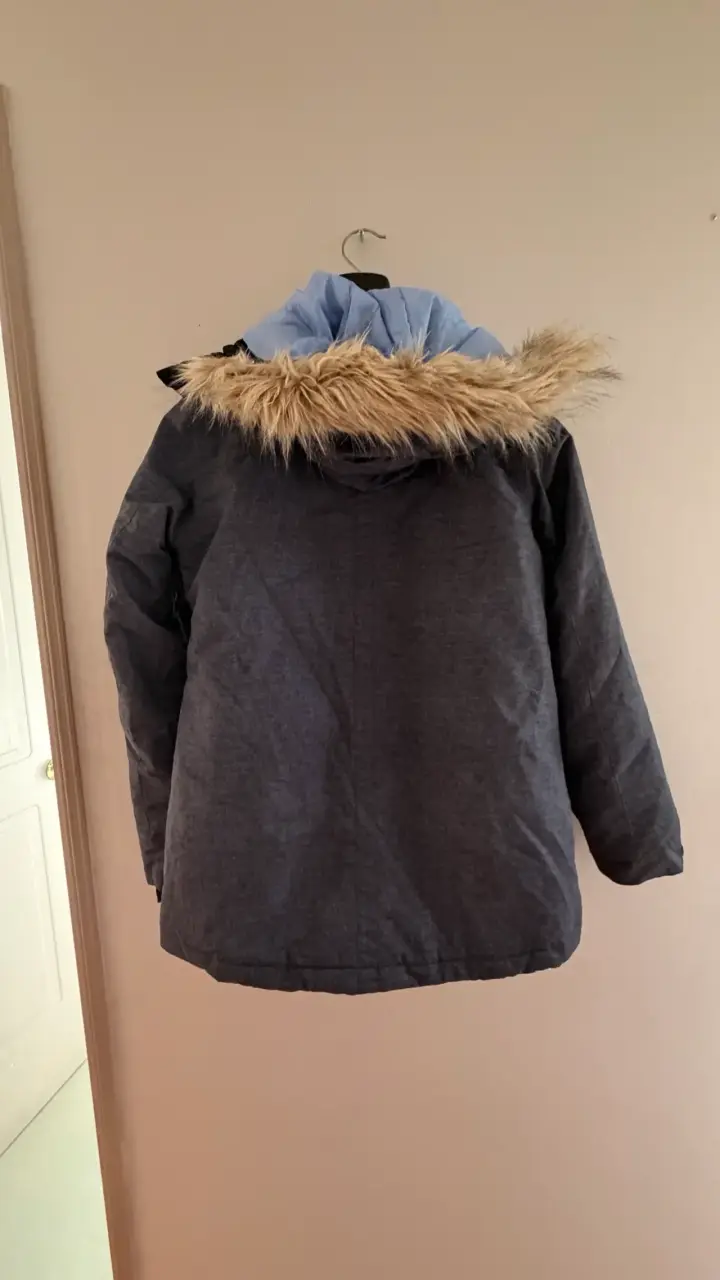 Parka azul con capucha - 3