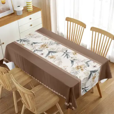Mantel de flores beige - miniatura 4
