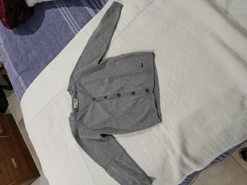 Cardigan gris de lana - 1