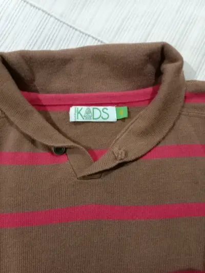 Polera de niño marrón a rayas - miniatura 2