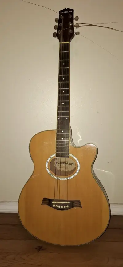 Guitarra acústica Freeman fra95scet con funda - miniatura 1