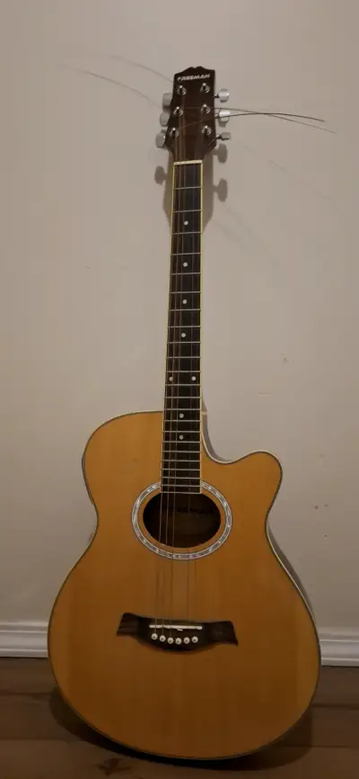 Guitarra acústica Freeman fra95scet con funda - miniatura 2