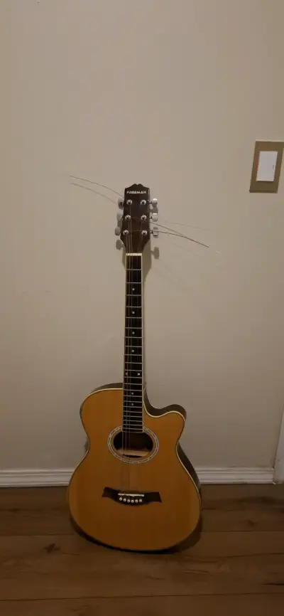 Guitarra acústica Freeman fra95scet con funda - miniatura 3