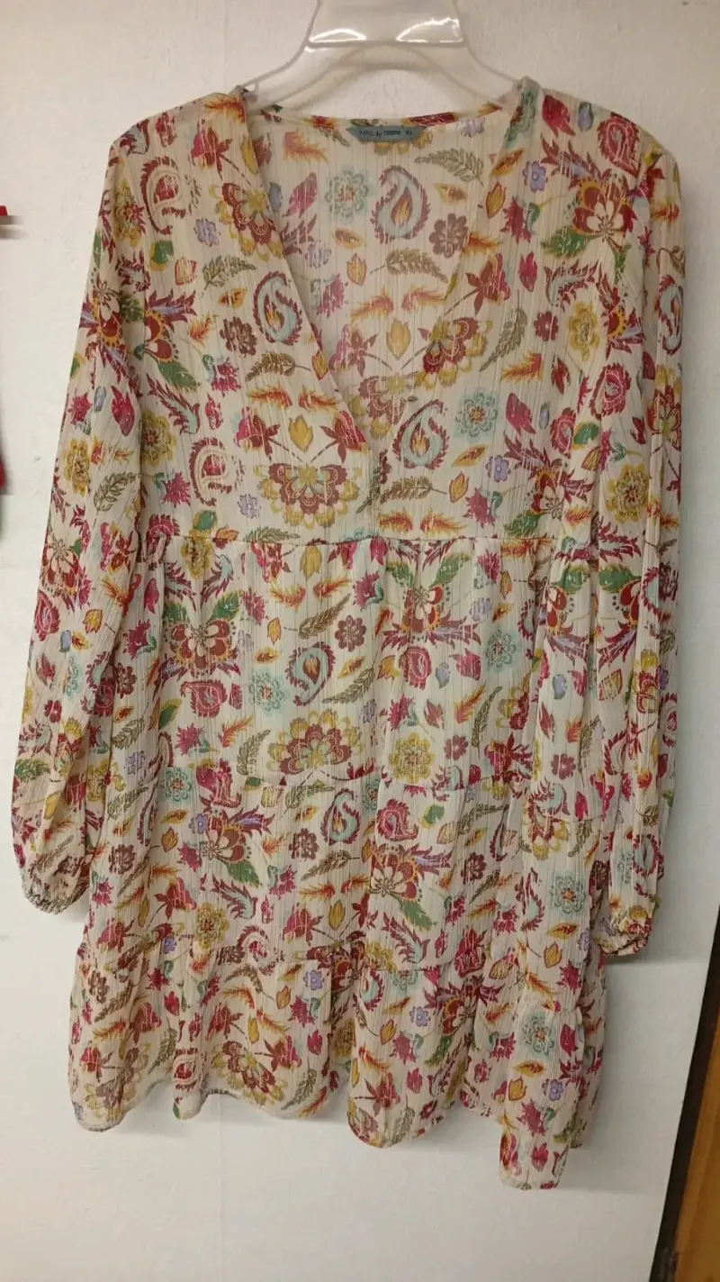 Vestido Manga Larga con forro Corona estilo Boho