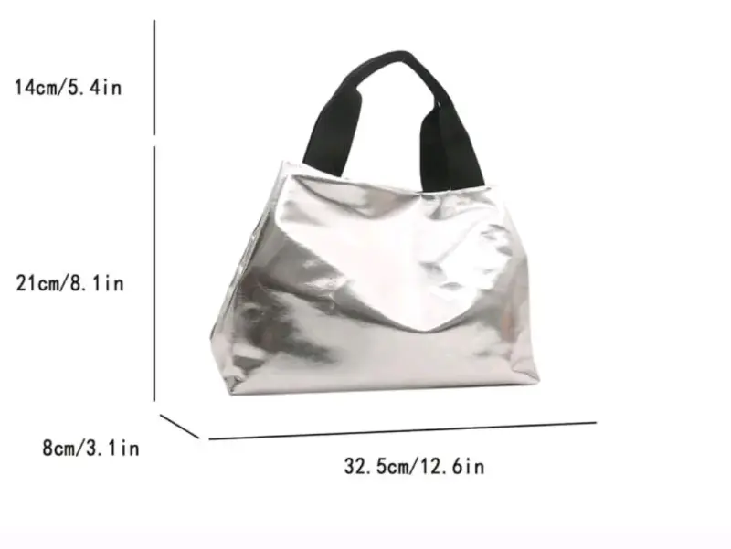 Bolso plateado metalizado - 2