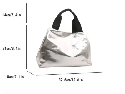 Bolso plateado metalizado - miniatura 2