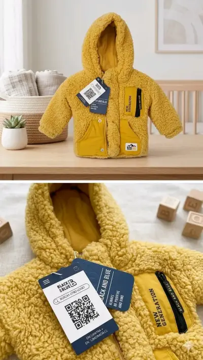 Chaqueta amarilla de bebé - miniatura 1