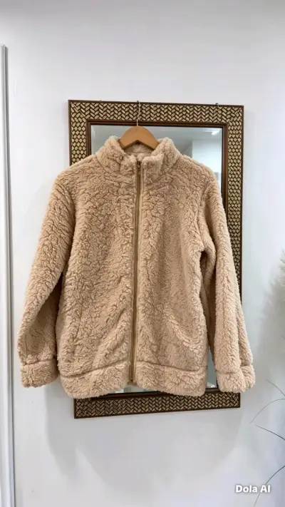 Chaqueta de felpa gris - miniatura 2