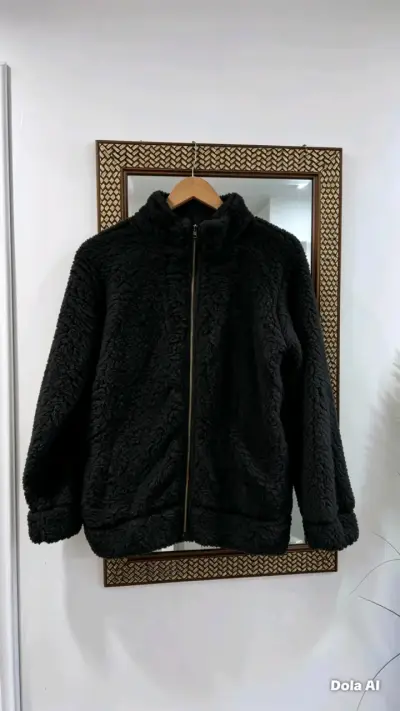 Chaqueta de felpa gris - miniatura 3