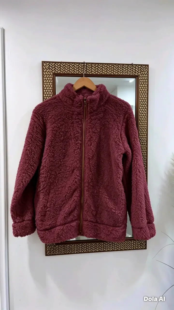 Chaqueta de felpa gris - 4