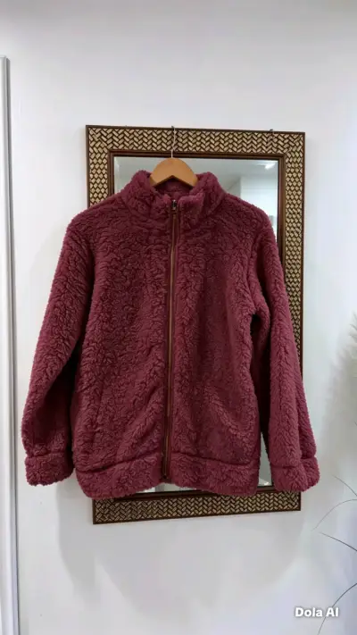 Chaqueta de felpa gris - miniatura 4