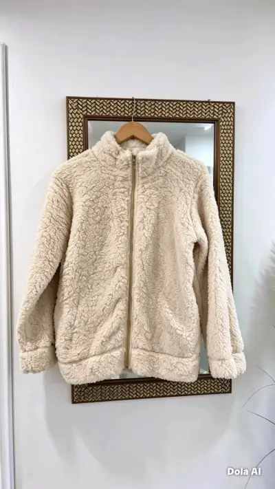 Chaqueta de felpa gris - miniatura 5
