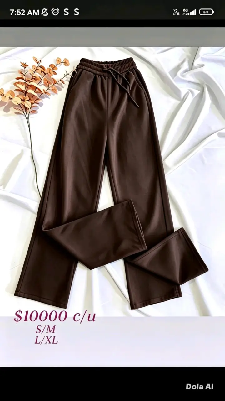 Pantalones rectos con micro polar - 1