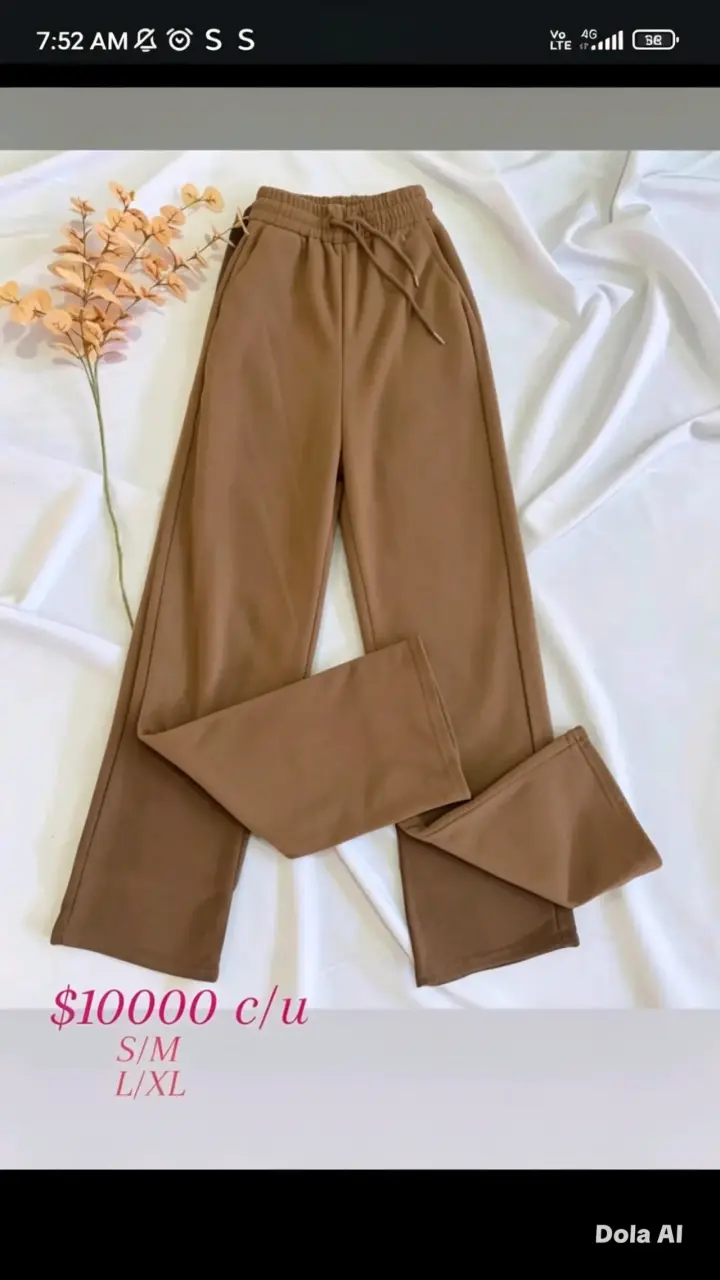 Pantalones rectos con micro polar - 2