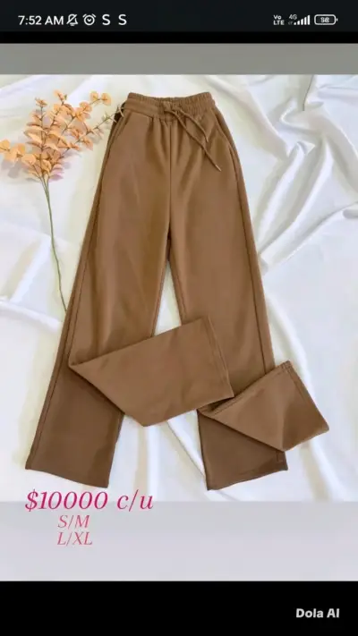 Pantalones rectos con micro polar - miniatura 2