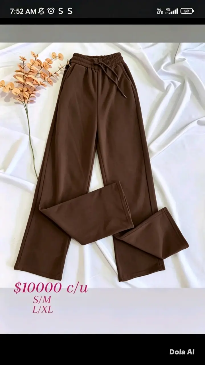 Pantalones rectos con micro polar - 3