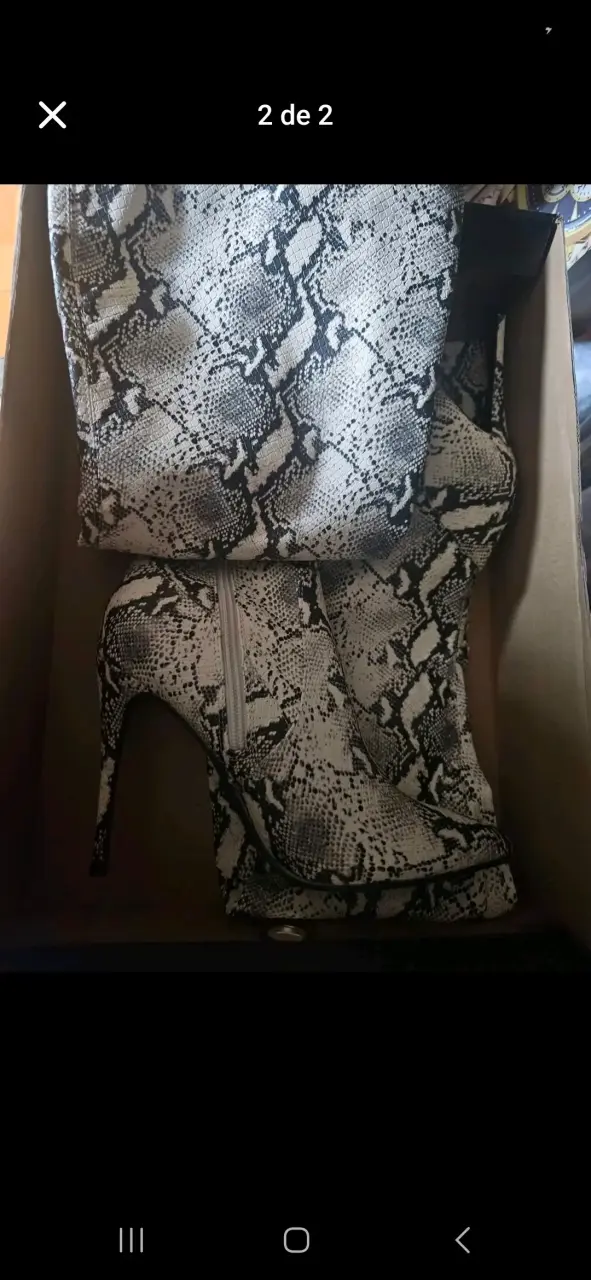 Botas altas con estampado de serpiente STEVE M. - 2