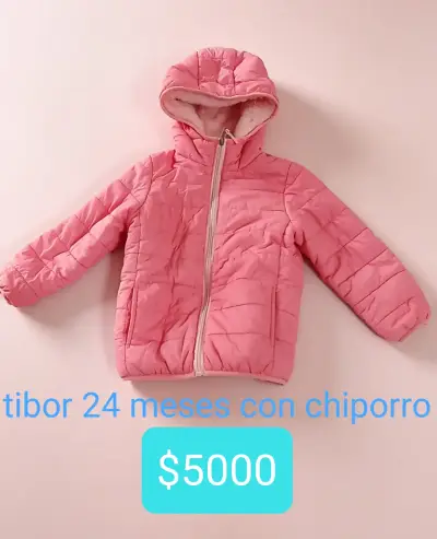 Chaqueta rosada con chiporro - miniatura 1