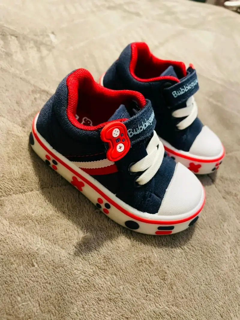 Zapatos Bubblesgum bebé azul y rojo - 1