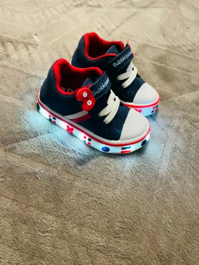 Zapatos Bubblesgum bebé azul y rojo - miniatura 2