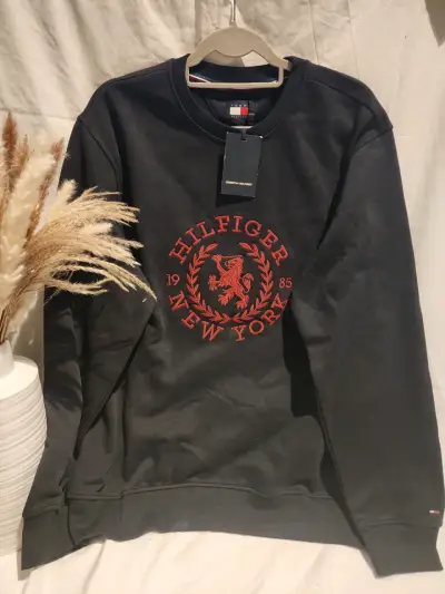 Polerón negro con logo Hilfiger - miniatura 1