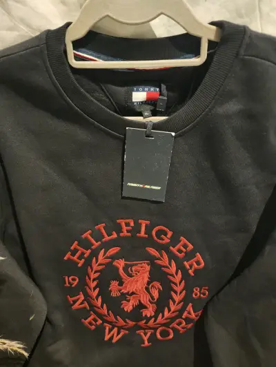 Polerón negro con logo Hilfiger - miniatura 3